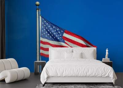 American flag fluttering Wall mural