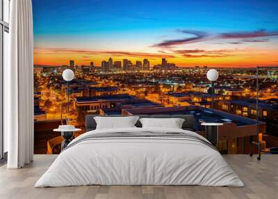 Phoenix at sunset Wall mural