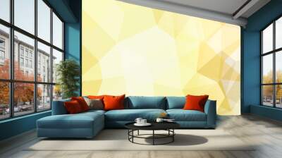 Abstract background of polygons on yellow background. Wall mural