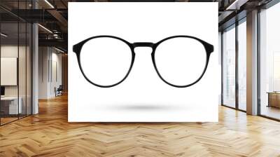 Fashion glasses style plastic-framed isolated on white backgroun Wall mural