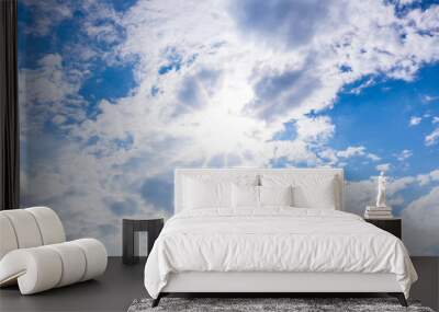 sky blue light clear outdoor. Wall mural