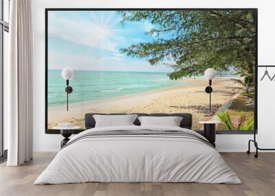 television monitor sand sea image isolated on white background. Wall mural