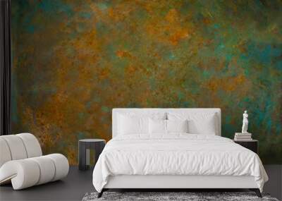 Background image of old copper vessel surface texture Wall mural