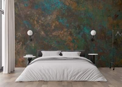 Background image of old copper vessel surface texture Wall mural