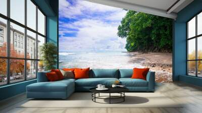 beach with trees Wall mural