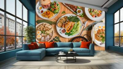 Variety of Filipino food dishes Wall mural