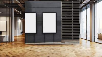 two blank billboards for advertising Wall mural