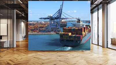 container port ship Wall mural