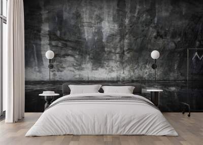 Old grunge cement room background Wall mural