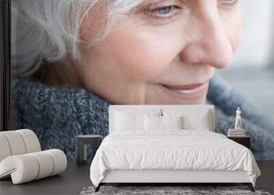 portrait of a attractive mature woman Wall mural