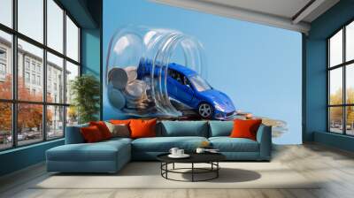 Today is economy, smart financial strategies like saving money and investing in reliable blue car can be very beneficial for businesses, especially when considering value of individual currencies. Wall mural