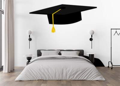 graduate wearing cap and gown Wall mural