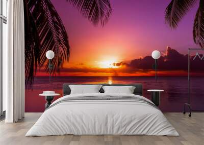 Tahiti Sunset Wall mural