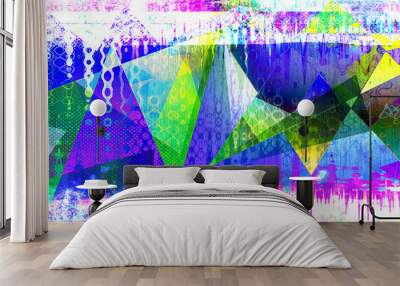 Abstract iridescent grunge texture background image. Wall mural