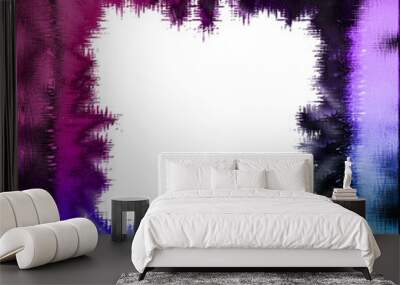 Abstract transparent gradient grunge texture border element. Wall mural