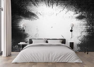 An abstract black and white grunge background image. Wall mural