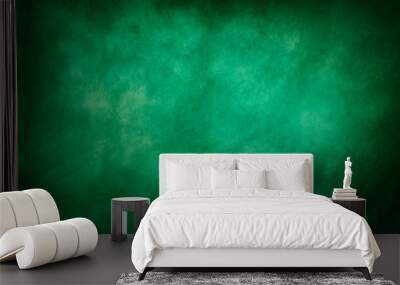 An abstract vignette green paint sponged background image. Wall mural