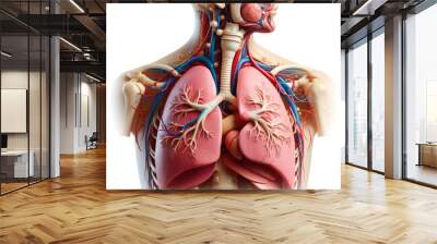 anatomy model of human brain, heart, lungs Wall mural