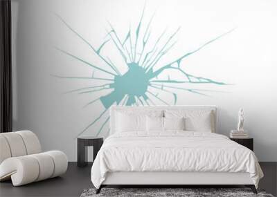 set of broken glass vector elements glass Wall mural