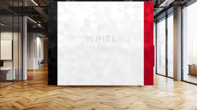 Set of abstract geometric hexagon pattern black, white gray and dark red background with copy space. Creative trendy color templates. Simple flat banner design. Vector illustration EPS10 Wall mural