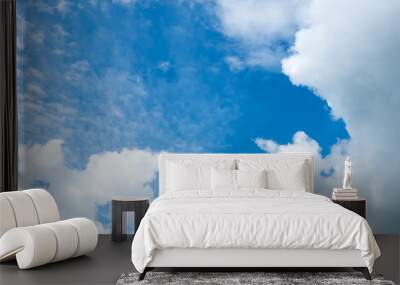 Blue cloudy sky Wall mural