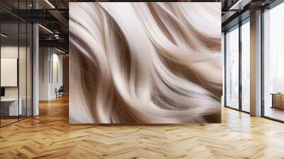 Closeup macro hair nature fabric textured white hairstyle wool beauty background material pattern Wall mural