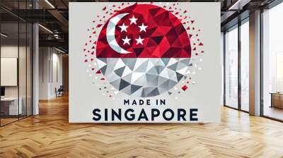 Contemporary illustration showcasing a modern design themed around Singapore Wall mural