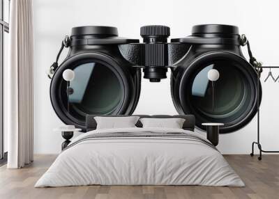 Pair of Binoculars on White Background Wall mural