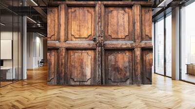 old wooden door Wall mural