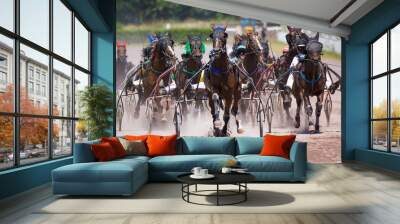 Course hippique de trot Wall mural