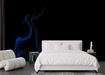 smoke on black background Wall mural