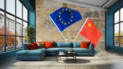 Politique drapeau embleme patriote pays Europe Chine Wall mural