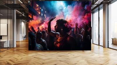 young woman enjoying herself at a nightclub in South Africa Wall mural