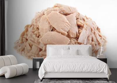 canned tuna fish on white background Wall mural