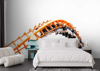 roller coaster on white background Wall mural