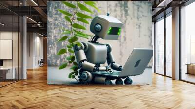 eco roboter Loft lebensraum zurückgewinnen laptop cyber Wall mural