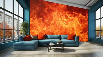 fire flames background Wall mural