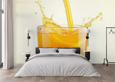 Orange Juice Splash. Wall mural