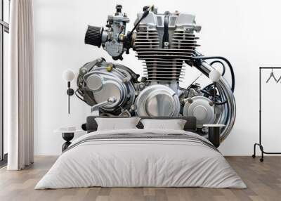 motorcycle engine on a transparent background Wall mural