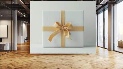 neatly packaged product bundle featuring a gift card, ready to be shipped.  Wall mural