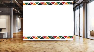 Black history month frame,Borders And Frames Black history month , Frame for Juneteenth  with space for text .colorful abstract rectangle frame Wall mural