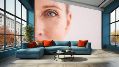 Naturally beautiful. Cropped shot of a beautiful mature womans face. Wall mural