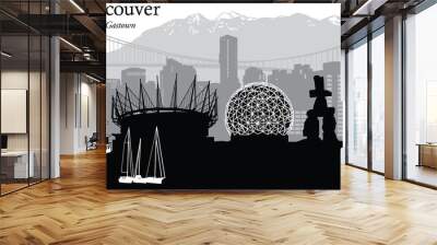 Vector illustration of Vancouver, Canada Wall mural