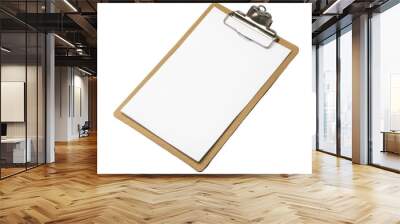 Blank clipboard isolated transparent background Wall mural