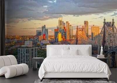 Bronx Sunset over the East River  Wall mural