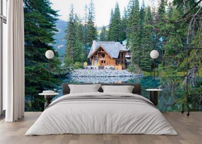 Emerald lake in Yoho national park, Canada Wall mural