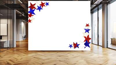 Red, white and blue star border Wall mural