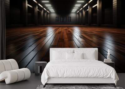 Wood floors - polished - stylish - shiny - background - backdrop - graphic resource  Wall mural