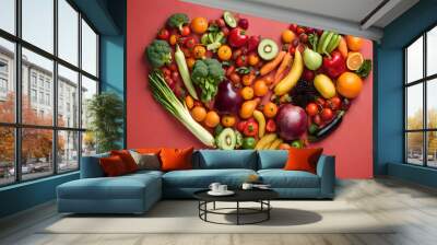 vegetables on a plate Wall mural