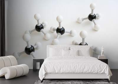 methane ball and stick molecules Wall mural